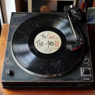 45 tours "The Cure face B" sur une platine
